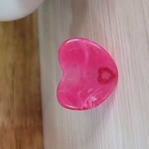 VALENTINE Marbled Heart-Shaped Metal-Free Ring